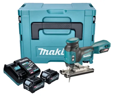 Immagine prodotto di Makita JV 001 GD201 Seghetto alternativo a batteria 40 V max. 135 mm brushless + 2x batteria 2,5 Ah + caricabatterie + Makpac