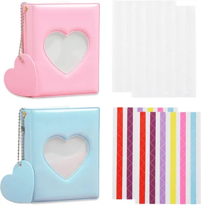 Produktbild von Photo Card Folder 2 Stücke, 40 Fächer, 2 Stickerbogen, Aufhängehaken, für Kpop Fotokarten