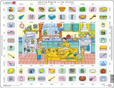 Productafbeelding van Puzzel met fotolijst, "Engels leren in de keuken", 70 elementen