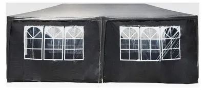 Produktbild von Gartenpavillon 3 x 6 m in Grau mit UV-Schutz 50+, mit aufrollbaren Seiten und Fenstern für Terrasse und Festival
