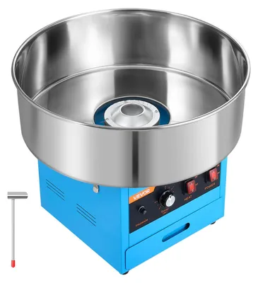 Zuckerwattemaschine 1000 W, blau, 52 cm Edelstahlschüssel