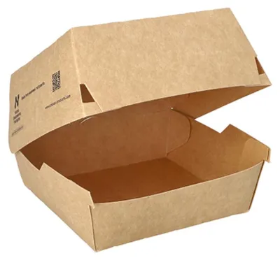 Produktbild von 110 Burgerboxen, Pappe "NOTPLA" 7,8 cm x 11,5 cm x 11 cm braun