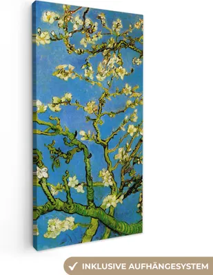 Obrázek produktu pro OneMillionCanvasses® - Plátno - Květ mandloně - Vincent van Gogh, nástěnná malba, nástěnné dekorace obrazy obývací pokoj, 20x40cm