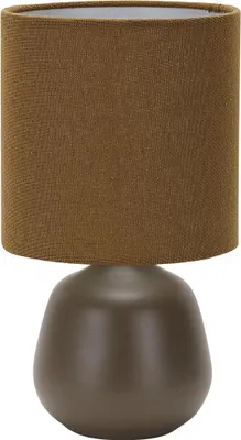 Image de Luxe - Lampe à poser Amsterdam - Marron - H28xØ15 - Culot E14 - Céramique