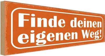 Produktbild von vianmo Holzschild 10x27 cm finde deinen eigenen Weg Dekoration