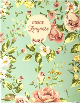 Produktbild von Zeugnismappe mit 20 Hüllen "Flowers"