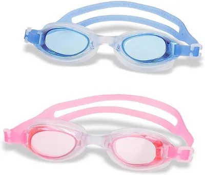 Produktbild von Kinder-Schwimmbrille Set - Sicheres Schwimmen - Anti-Beschlag UV - Verstellbar - Blau Rosa