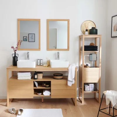 Immagine prodotto di Mobile lavabo doppio + lavabo + specchio + colonna ATOLL