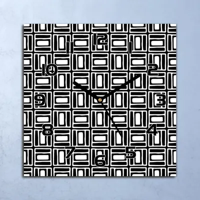 Produktbild von Wanduhr Echt-Glas-Küchenuhr Geometrische Würfel Quarz 30x30 Deko Bilder