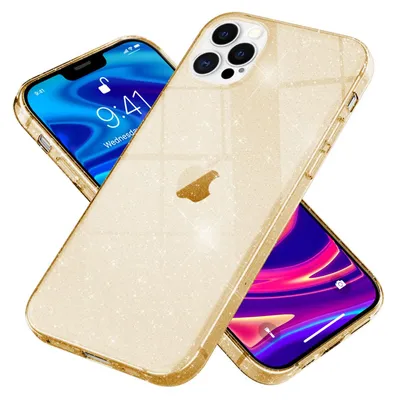 Obrázok produktu pre NALIA Glitter Case for iPhone 12 Pro Max, Bling Mobile Phone Cover Protection Glitter Case Gold