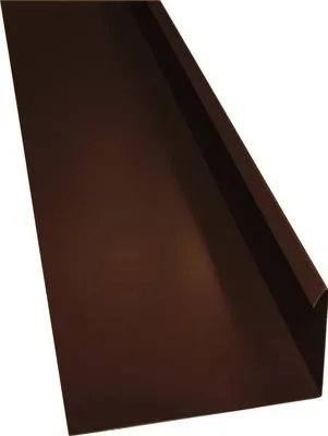 Produktbild von PRECIT Winkelblech mit Wasserfalz Schokoladenbraun RAL 8017 2000 mm x 80 mm x 155 mm