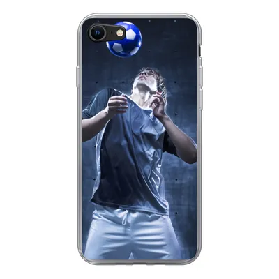Produktbild von MuchoWow® Handyhülle Schutzhülle Hülle für iPhone 8 Hochbegabter Fußballer Silikon Softcase Handy Hülle - Schutzhaube