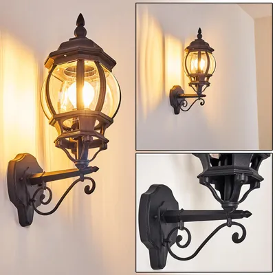 Produktbild von Meyen »Meyen« Außenwandlampe Aluguss in Schwarz m. Kunststoff-Scheiben