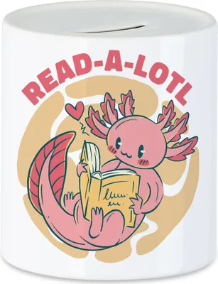Produktbild von Read a lotl Spardose Bücherliebhaber Tierfreunde süße Geschenkidee Präsent Bücherwurm Bücher lesen Liebe zum Buch