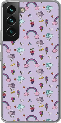 Produktbild von MuchoWow® Handyhülle Schutzhülle Hülle für Telefoonhoesje Samsung Galaxy S22 Muster - Regenbogen - Krone - Mädchen - Kinder - Kinder Silikon Softcase Handy Hülle - Mobiltelefonhülle