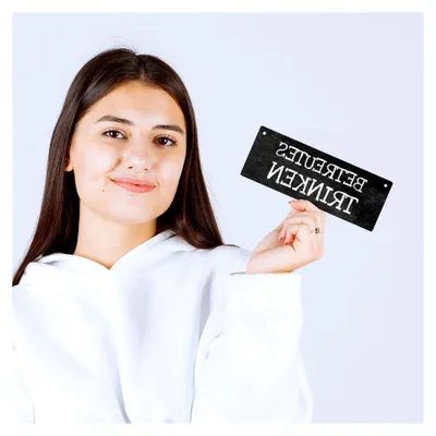 Produktbild von Metallschild für Betreutes Trinken – ideales Türschild für die Junggesellenwohnung