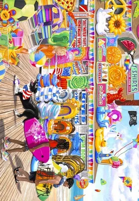Produktbild von Bluebird Puzzle Puzzlespaß Beach Shop - 1000 Teile Strandmotiv