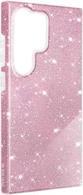 Immagine prodotto di Avizar, Custodia in silicone sottile per Samsung Galaxy S24 Ultra, Custodia Glitter, Rosa