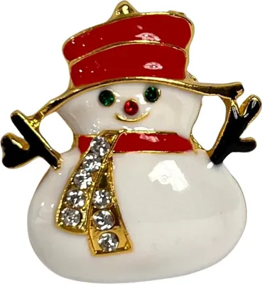 Produktbild von Schneemann-Schneemann-Weihnachtsbrosche, dekorative Anstecknadel