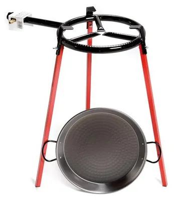 Produktbild von 42 cm paella-geschirrset + 30 cm 3-bein-wärmer Vaello campos 658849