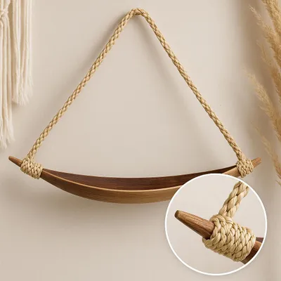 Produktbild von Dekoschale Kokosblatt zum Aufhängen in Natur, ca. 50-70cm  | Naturdeko Schale zum Aufhängen