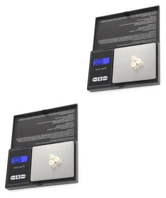 Obrázek produktu pro Digitální váha na šperky - Mini váha - Přesné vážení - Přesnost 0,01 gramu - 2 kusy - Černá barva