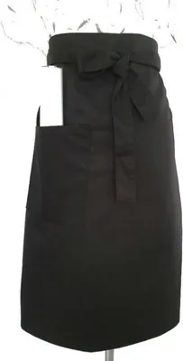 Produktbild von Schürze Kochschürze Latzschürze Grillschürze Küchenschürze Vorbinder Bauchtasche XXL Unifarbe Schwarz