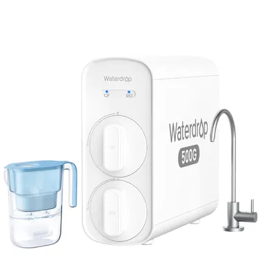Produktbild von Waterdrop G5P500 Umkehrosmoseanlage, 500 GPD, mit einer zusätzlichen WD-PT-05B Wasserfilterkanne