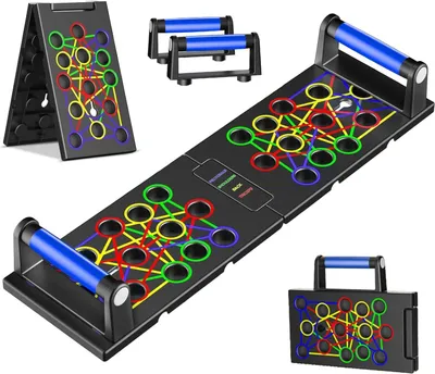 Produktbild von Push Up Board 24-in-1, Multifunktional, Faltbar, Tragbar, Muskeltraining für Zuhause