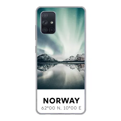 Produktbild von MuchoWow® Handyhülle Schutzhülle Hülle für Samsung Galaxy A51 Norwegen - Nordlichter - See Silikon Softcase Handy Hülle - Schutzabdeckung