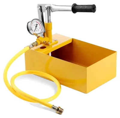 Productafbeelding van VEVOR afzuigpomp, max. 25 bar, vulpomp-set met enkelventiel en manometer, 5-liter waterreservoir, 1 meter slang met 1/2-inch schroefdraadaansluiting voor leidingen