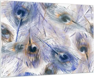 Produktbild von Bilder auf glas - Pfau Feder modern - 100x70cm - Glasbilder - Wandbilder - Kunstdruck - zum Aufhängen bereit - Wanddekoration aus Glas - Glas Bilder - Wandbild auf Glas - Einteilig - GAA100x70-3424