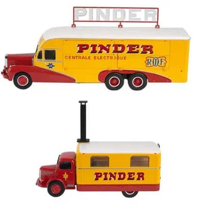 2er-Set Pinder Circus Fahrzeuge 1:43, Metallmodelle