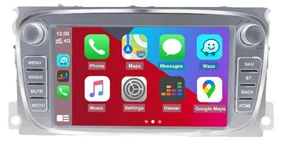 Obrázok produktu pre CarPlay, rozšírené multimediálne funkcie, navigačný systém, kompatibilné s modelmi Ford Focus a Mondeo, procesor S-8Core, 4 GB RAM, 64 GB úložiska