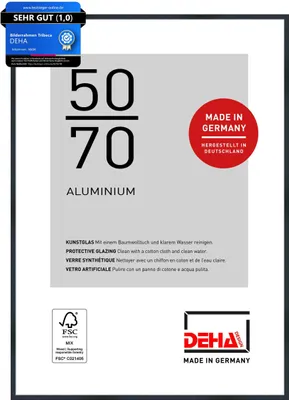 Produktbild von DEHA Design Aluminium Bilderrahmen Tribeca, 50x70 cm, Struktur Schwarz Matt
