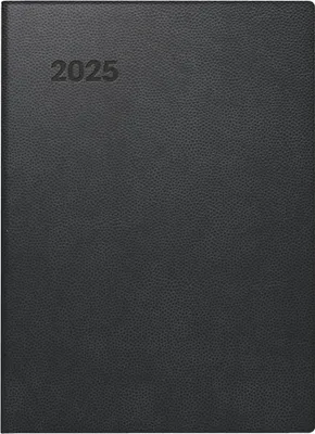 Image de Agenda de poche 731 10x14cm 1 semaine/2 pages plastique noir 2025
