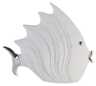 Imagen del producto de Gilde Figur, pez, resina, blanco, unidad, altura: 26.00 cm, anchura: 29.00 cm, profundidad: 9.50 cm, código: 59835