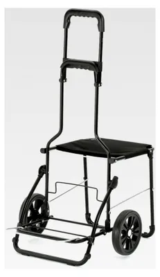 Produktbild von Einkaufstrolley - Komfort Shopper - klappbar - mit Klappsitz bis 120 kg - belastbar 50 kg - Stahlgestell