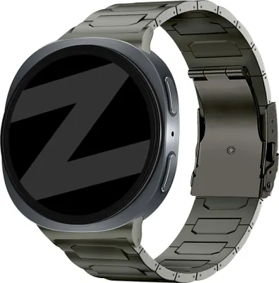 Produktbild von Bandz Titanium Band 'Deluxe' - hochwertiges Titanium Uhrenarmband - passend für Samsung Galaxy Watch 8 - 40mm / Galaxy Watch 8 - 44mm / Galaxy Watch 8 Classic (graphit)