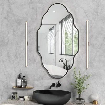 Immagine prodotto di Specchio da parete - Specchio irregolare - Specchio asimmetrico - Specchio decorativo - Specchio da bagno