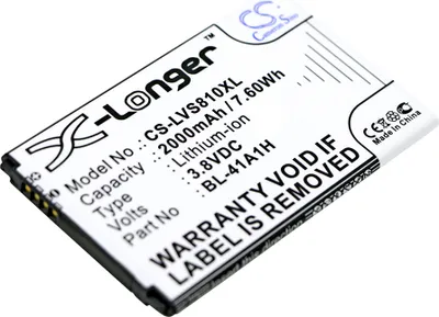 Image de TECHTEK Batterie compatible avec [LG] CZ2112LWR, D390, D390N, LGLS660AVB, LS660, MS395, Optimus F60, Optimus MS395, Transpyre, Transpyre 4G, Tribute,