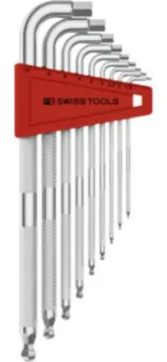 Immagine prodotto di Set di cacciaviti angolari esagonali PB Swiss Tools, lunghi, cromati, 9 pezzi