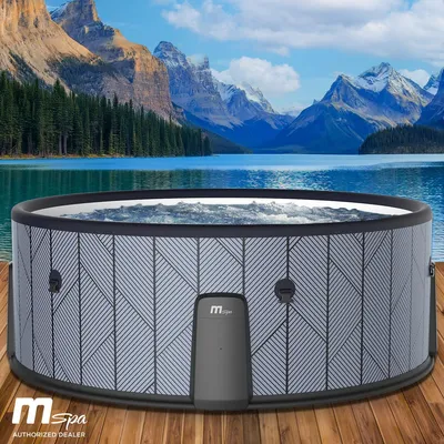 Produktbild von BRAST Whirlpool aufblasbar MSpa Tidal für 6 Personen | Ø173x65cm | 138 Massagedüsen in 3 Intensitäten | In- Outdoor Pool | Ganzjähriger Einsatz Winterfest | einfache Steuerung per App