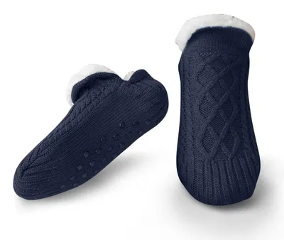 Produktbild von Kuschelsocken Damen Herren Stoppersocken Warm 40-42 Schwarz 1 Paar