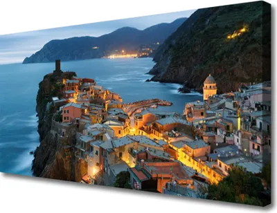Produktbild von Tulup Leinwand-Bilder 100x50 Wandbild Canvas Kunstdruck Meer Stadt Landschaft