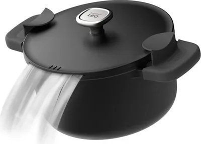 Produktbild von BergHOFF Leo Phantom, Rund, Schwenkpfanne, Schwarz, Aluminium, 200 °C, Aluminium