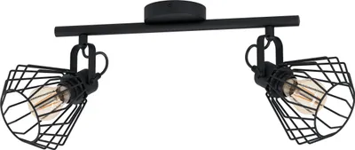 Produktbild von EGLO Deckenlampe Tabillano, Deckenleuchte Vintage, Industrial,, Deckenstrahler aus Stahl, Wohnzimmerlampe in Schwarz, Küchenlampe, Spots, E27