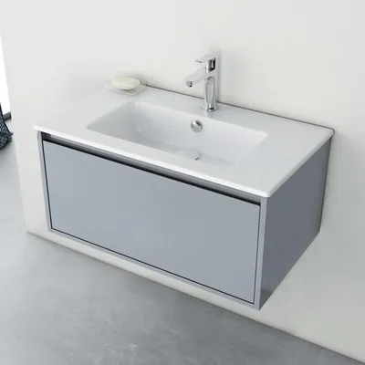 Zdjęcie produktu dla Szafka pod umywalkę w stylu loft, szerokość 80 cm, z 1 szufladą