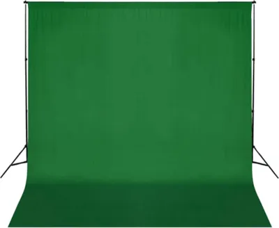 Produktbild von vidaXL Fotohintergrund ohne Ständer Baumwolle Grün 300x300 Chroma-Key