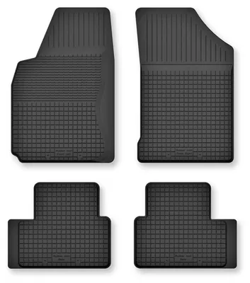 Image de Tapis de sol en caoutchouc pour Nissan Micra K10 1983-1991 (hayon) – 4 pièces, noirs, semi-universel, adapté